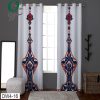 پرده پانچ طرح سنتی زمینه سفید کد DW4-16