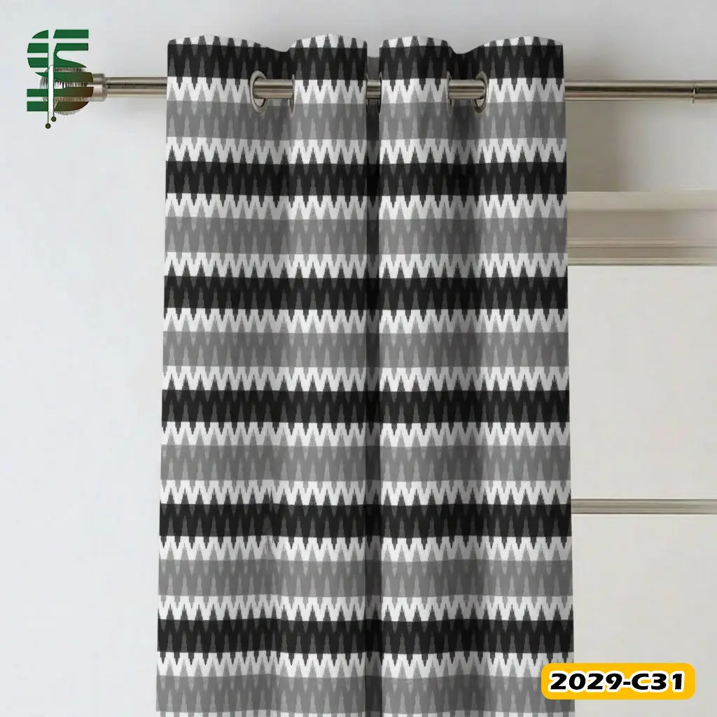 پرده پانچ طرح دار کد 2029C در 5 رنگ
