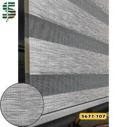 پرده زبرا کد 5671 رنگ طوسی روشن