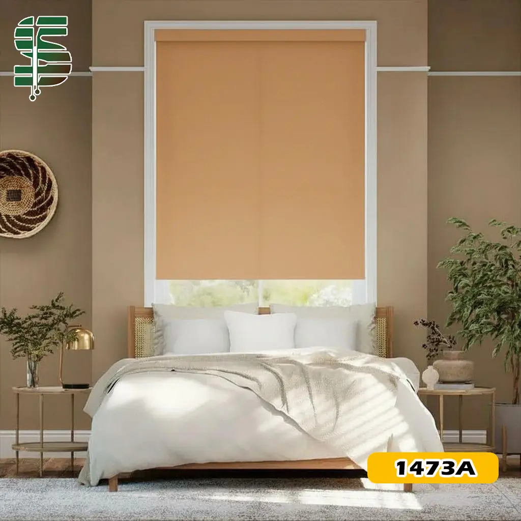 پرده شید ساده ترک نارنجی