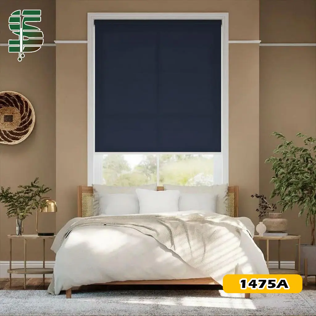 پرده شید ساده ترک سورمه ای