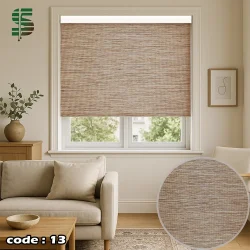 پرده شید طرح چوب گردویی کرافت مستر کد 13