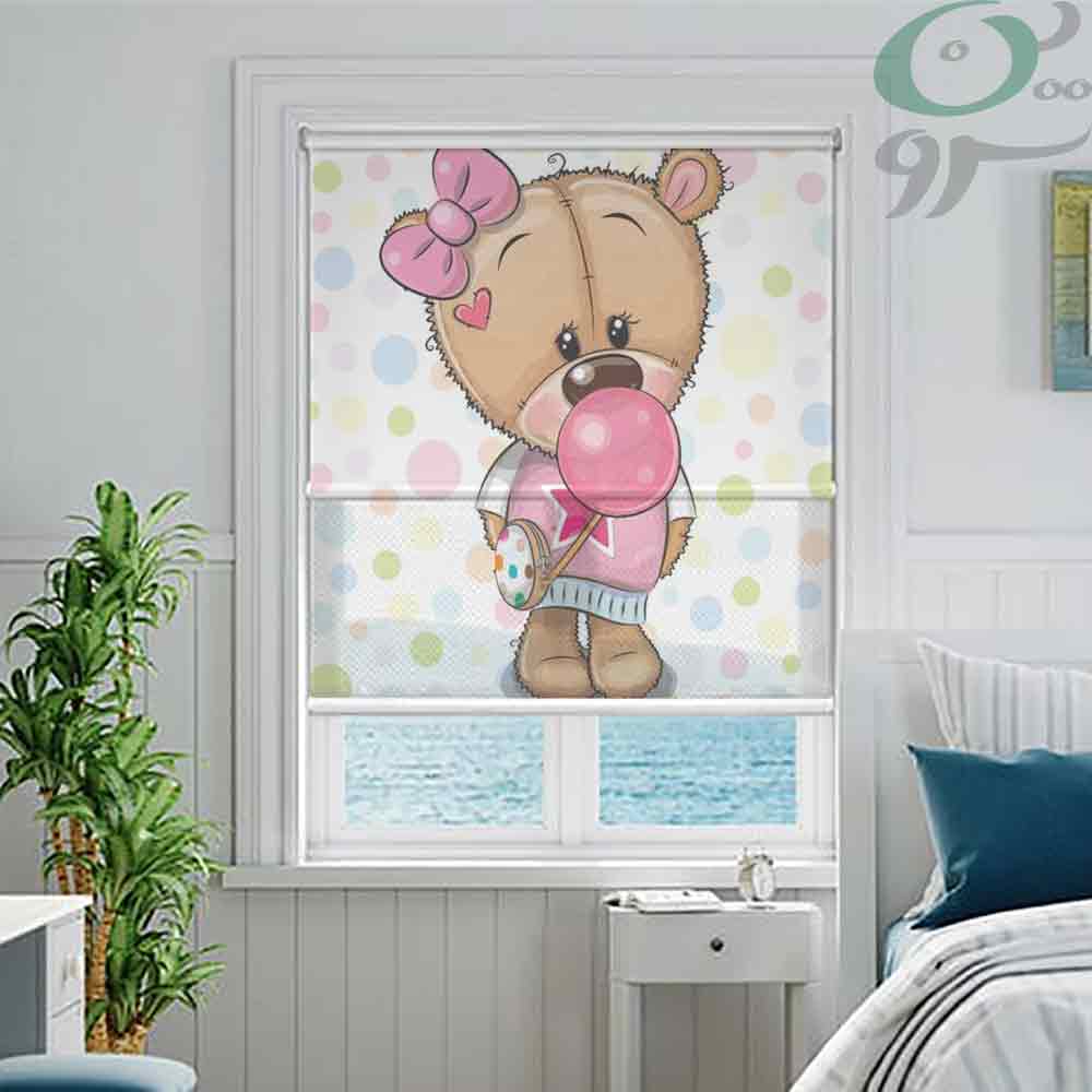 دبل شید تصویری طرح خرس دختر و آدامس بادکنکی DO-A1014