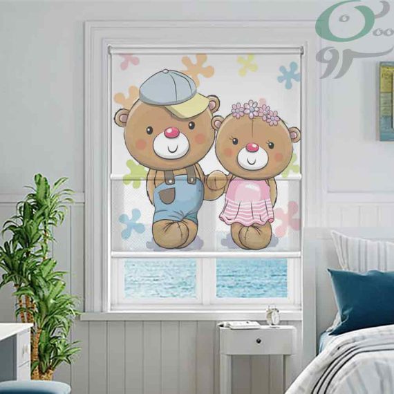 دبل شید تصویری طرح دو خرس دختر و پسر DO-A988