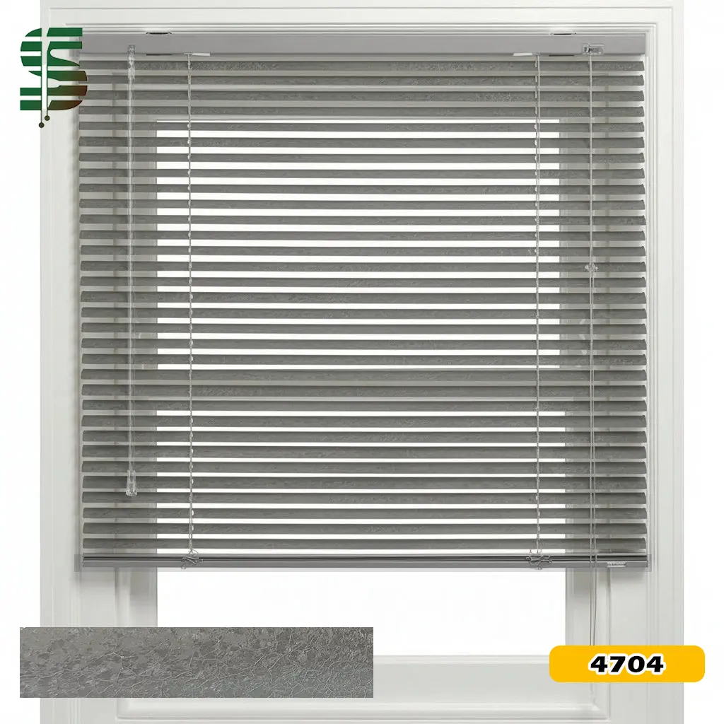 پرده کرکره فلزی 25 میل طرح چرم خاکی