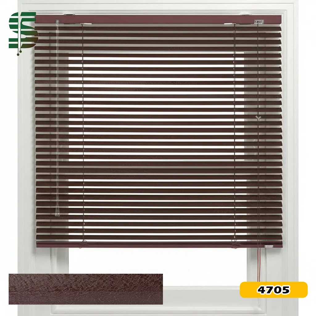 پرده کرکره فلزی 25 میل طرح چرم زرشکی