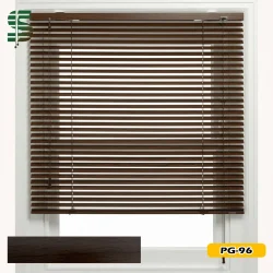 پرده کرکره فلزی طرح چوب قهوه ای سوخته