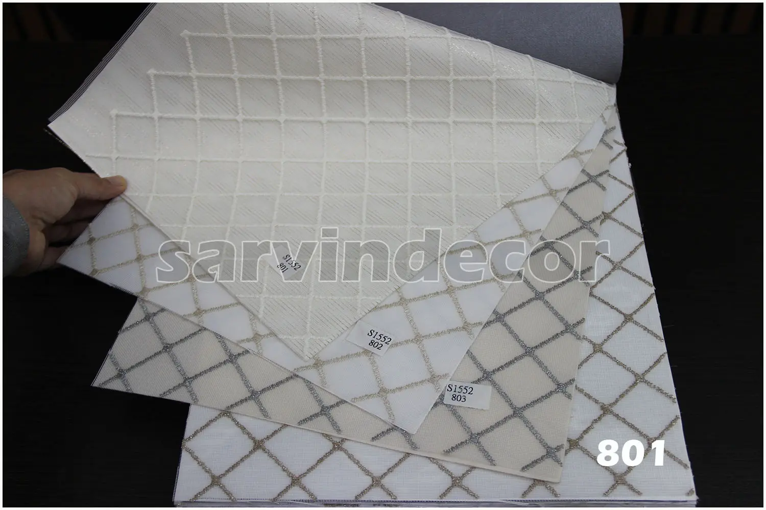 تصویر واقعی پرده شب و روز طرح لوزی کد s1552