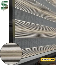 پرده زبرا ساده پلیسه ریز کد 5256 قهوه ای