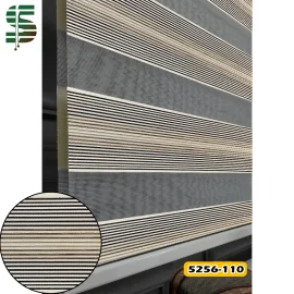 پرده زبرا ساده پلیسه ریز کد 5256 قهوه ای