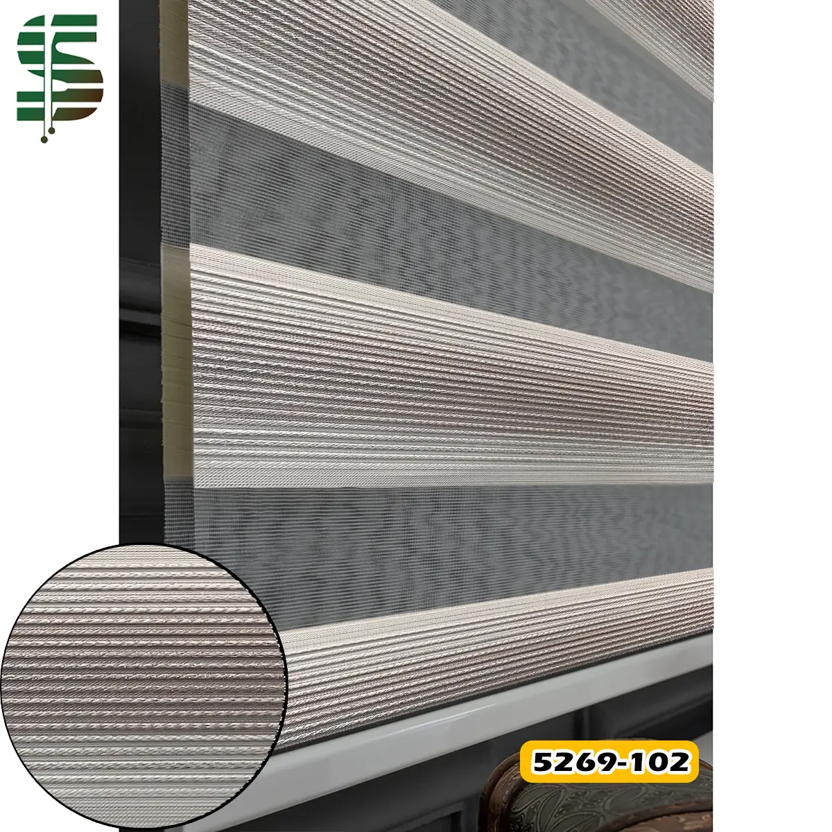 پرده زبرا ساده کد 5269 صورتی