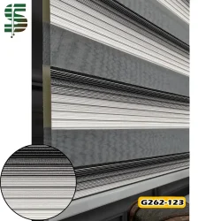 پرده زبرا پلیسه G262 طوسی مشکی