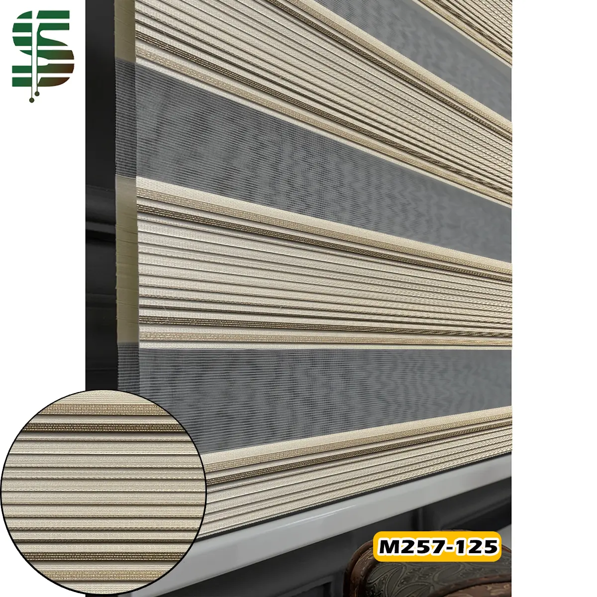 پرده زبرا پلیسه کد m257 در 5 رنگ