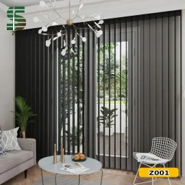 پرده ورتیکال زنبوری مشکی ساده