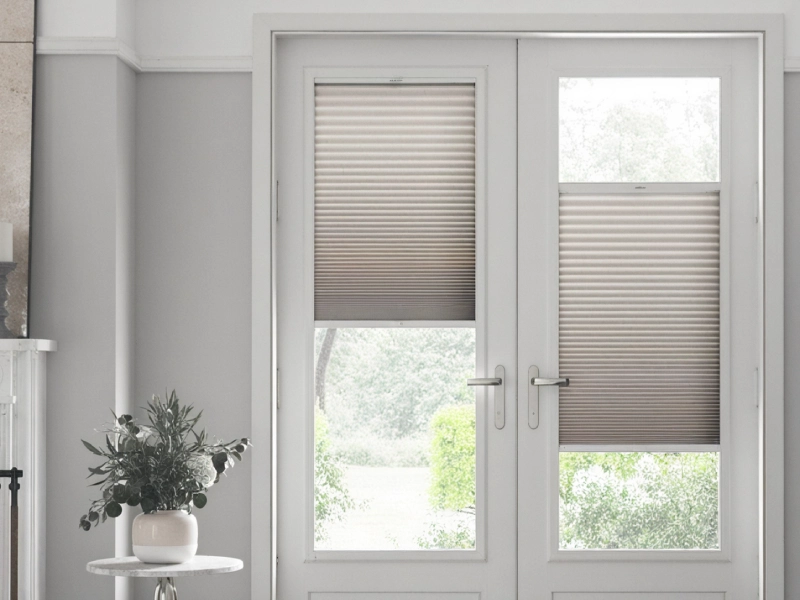 پرده پلیسه چین‌ دار با ظاهر مدرن و ساده