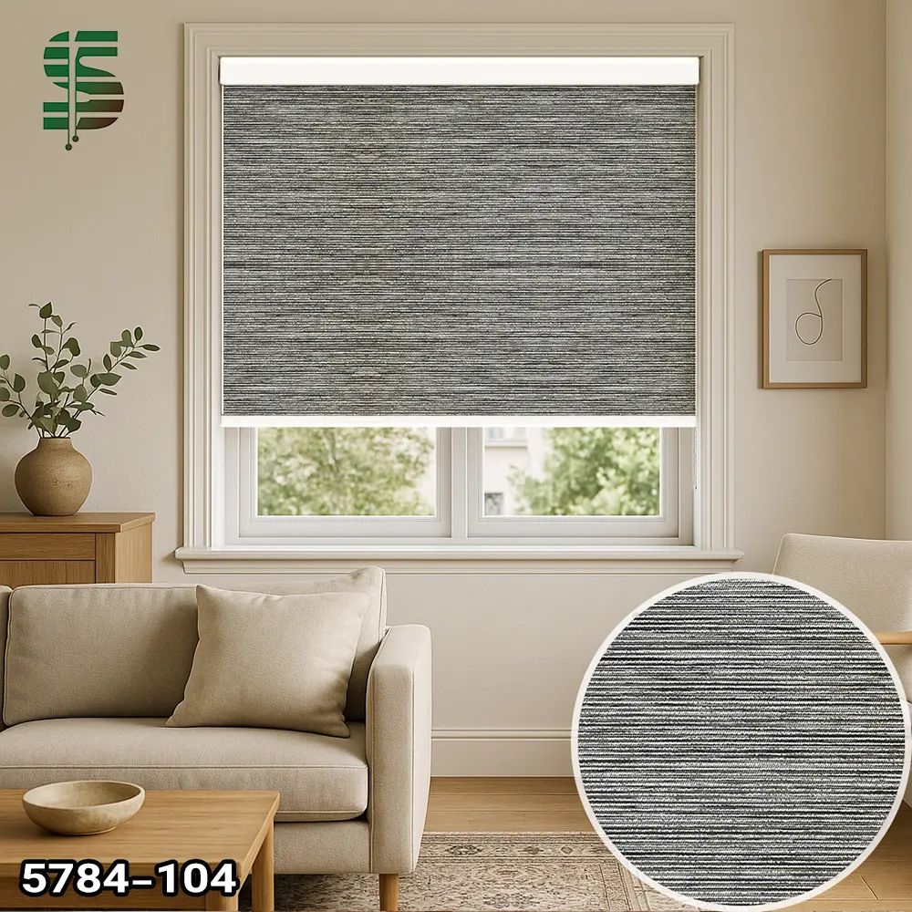 پرده شید لمه دار ذغالی کد 5784