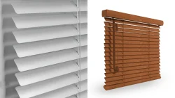 مقایسه پرده کرکره چوبی و فلزی در دکوراسیون داخلی