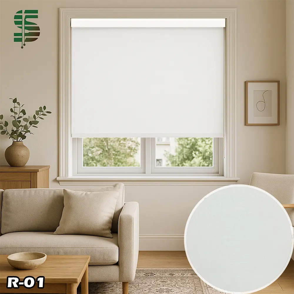 پرده شید رول ساده سری R در 11 رنگ