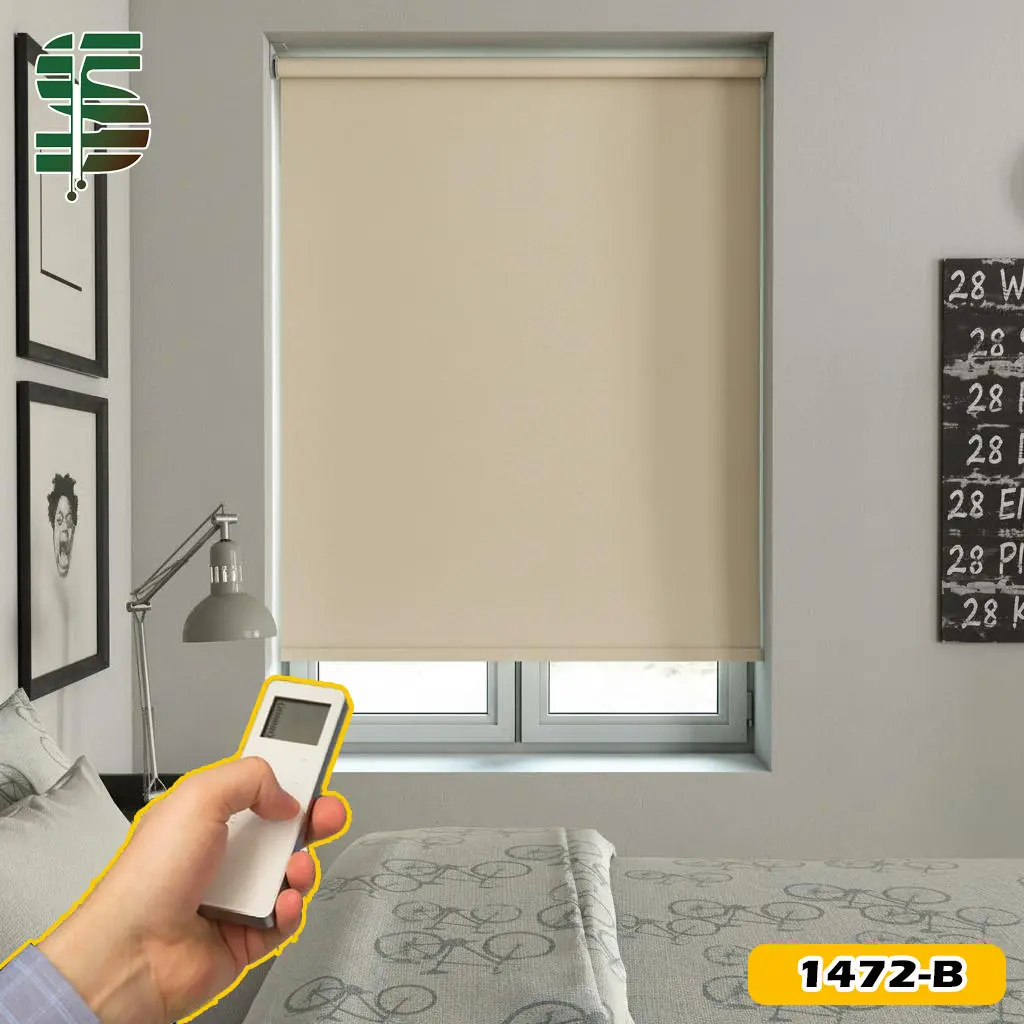 پرده شید بلک اوت برقی کرم