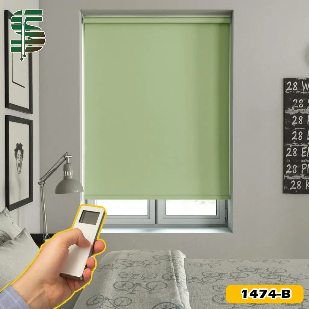 پرده شید بلک اوت برقی سبز