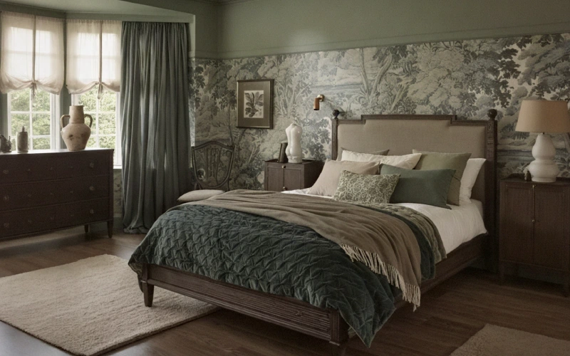 استفاده از رنگهای مکمل در پرده و روتختی برای ایجاد هارمونی