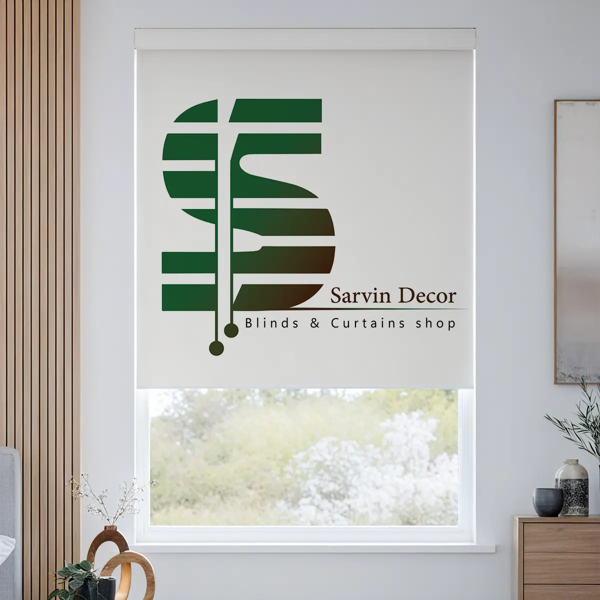 چاپ تصویر و لوگو بر روی پرده شید بلک اوت