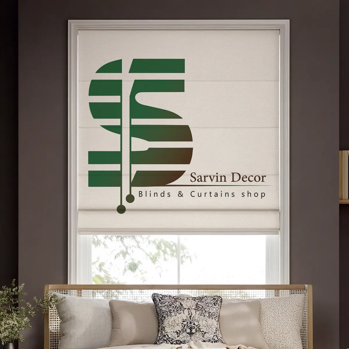 چاپ تصویر و لوگو بر روی پرده رومن