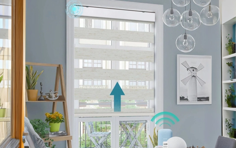 پرده زبرا برقی هوشمند مناسب خانه و دفتر کار