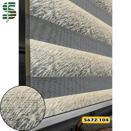 پرده زبرا پتینه 5672 کرم سبز