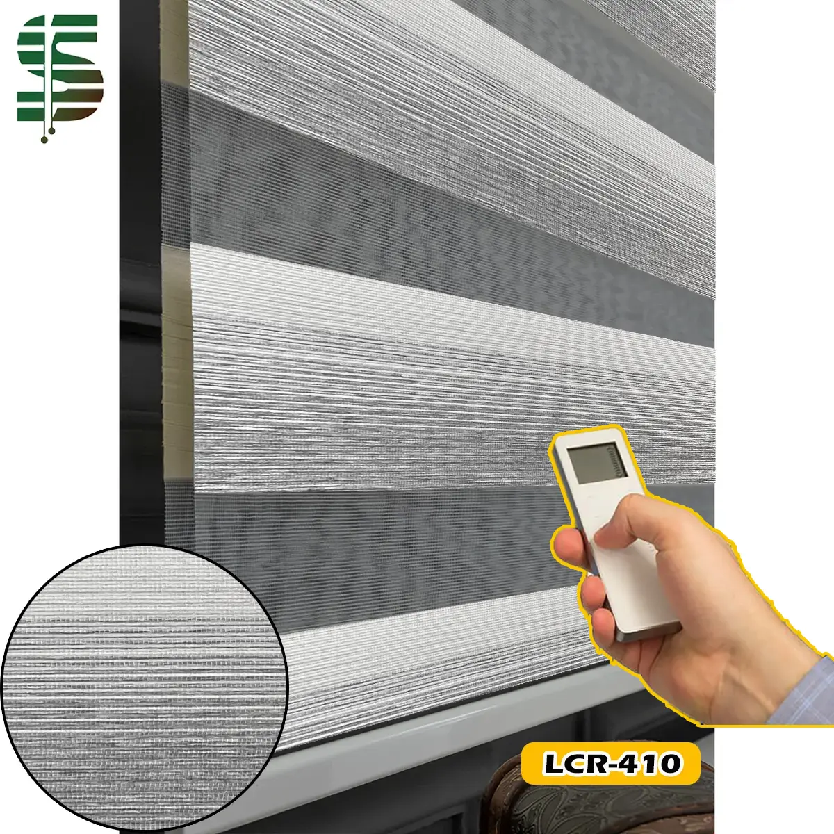 پرده زبرا برقی سه رنگ کد LCR در 6 طرح