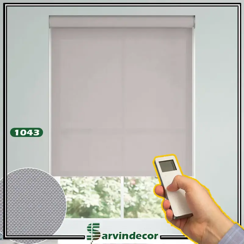 پرده شید برقی اسکرین 5 درصد طوسی روشن