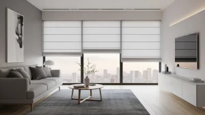 فضای مورد نیاز پرده رومن در حالت جمع شده چقدر است؟