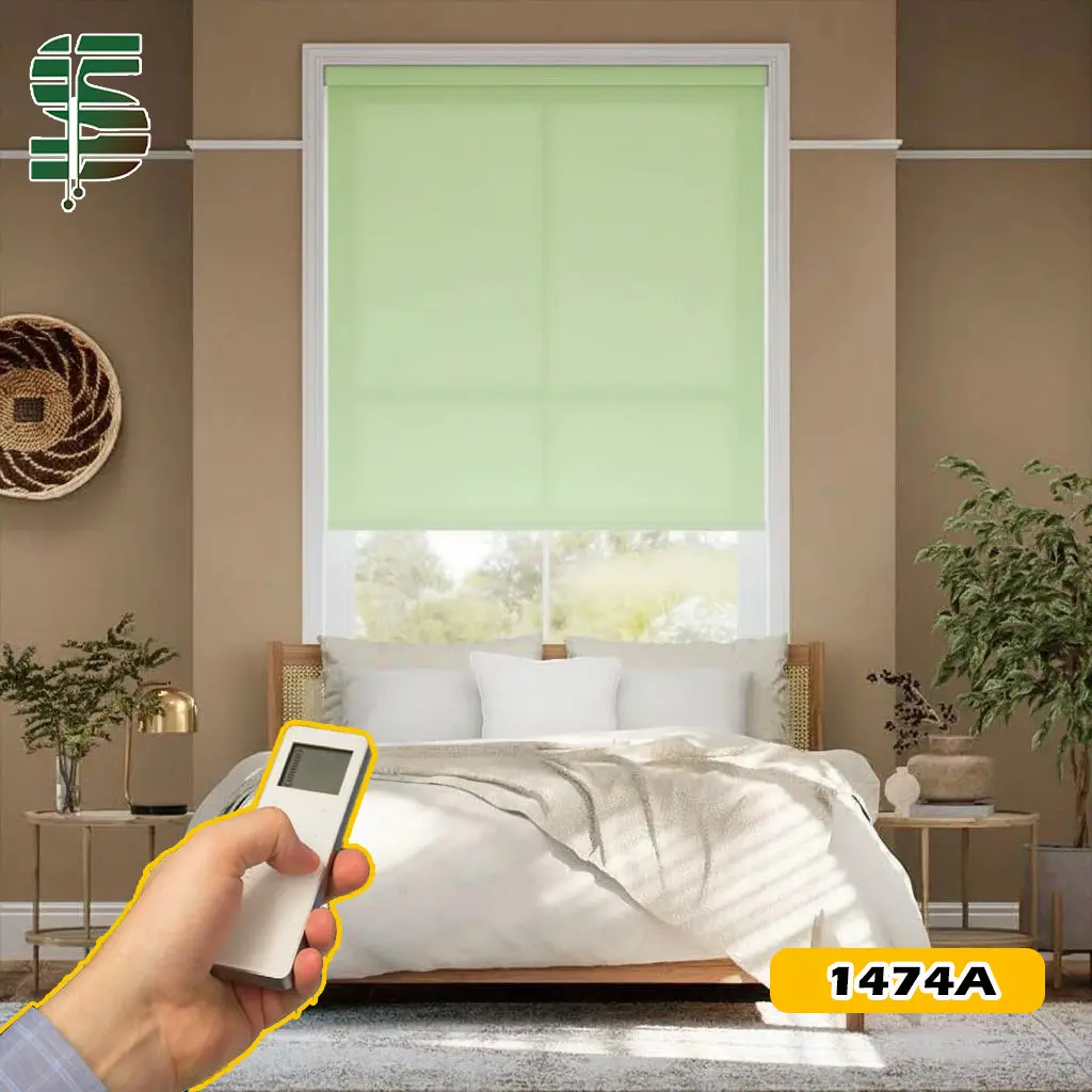 پرده شید ساده ترک موتور دار سبز