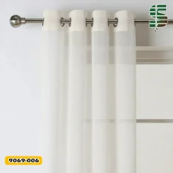 پرده پانچ کرپ شیری