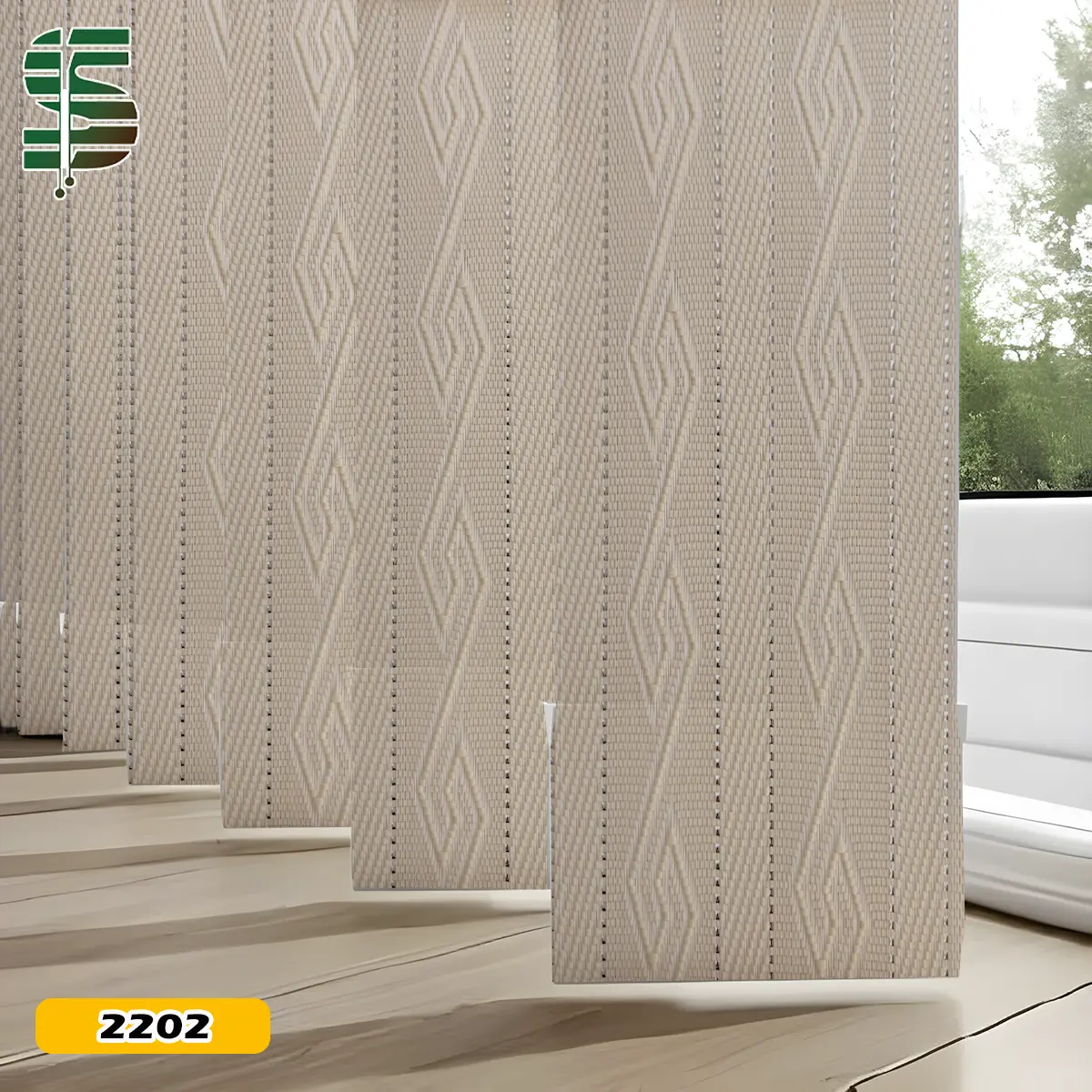 پرده لوردراپه طرح پیچک کرم