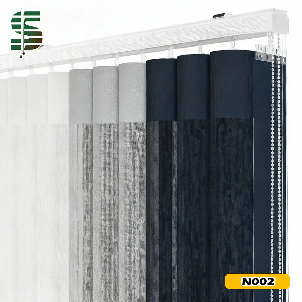 پرده ورتیکال 9 سانت طوسی روشن سورمه ای