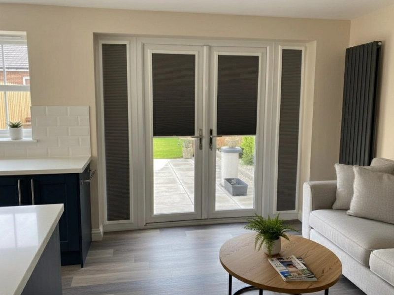 نصب بدون پیچ پرده پلیسه روی سطح صاف درب