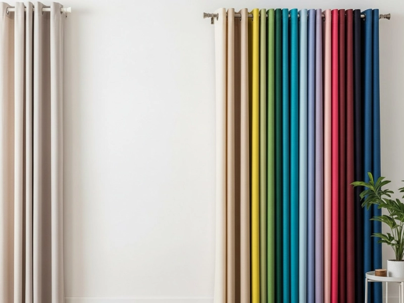 ترکیب چند پنل پرده پانچ با رنگ‌ها و پارچه‌های مختلف