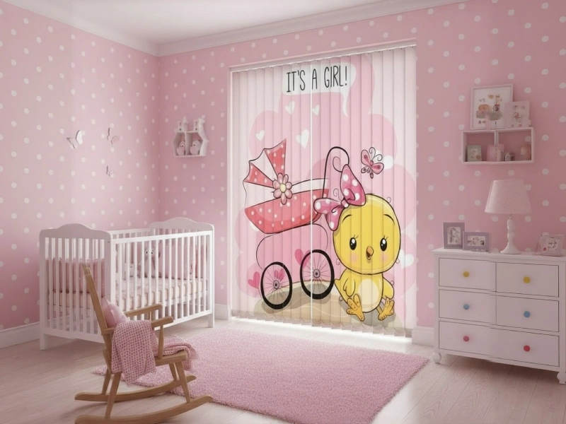 پرده لوردراپه اتاق کودک طرح جوجه