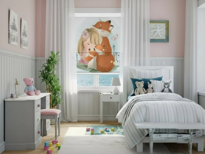 پرده اتاق دختر بچه طرح روباه