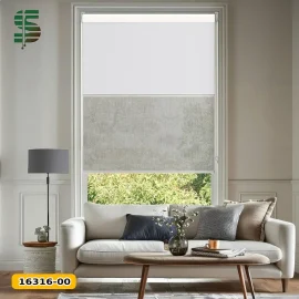 پرده دبل شید ساده اسکرین سفید
