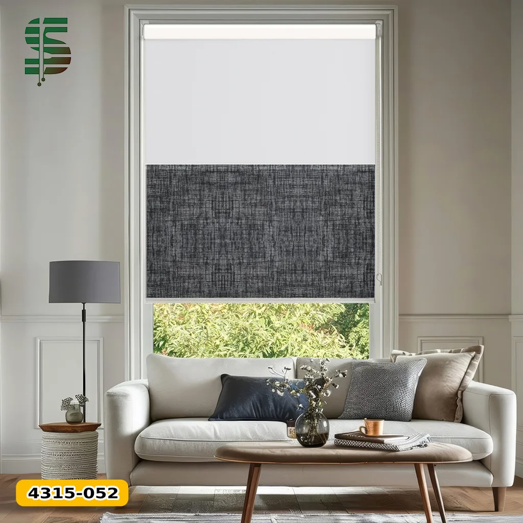 پرده دبل شید ساده اسکرین مشکی