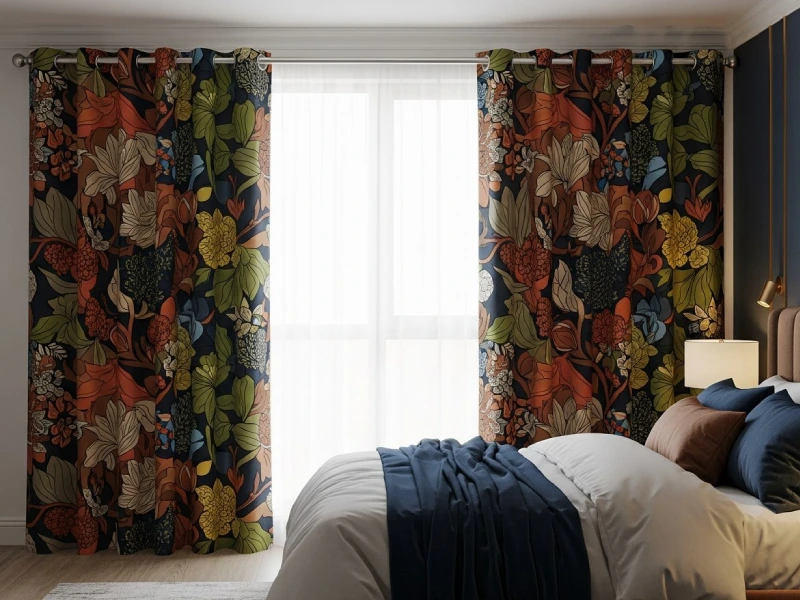 بهترین طرح پرده برای اتاق خواب با توجه به دکوراسیون و نور فضا