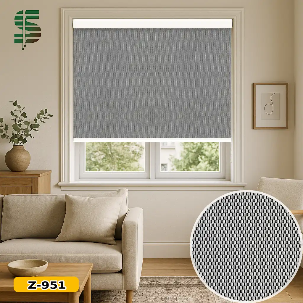 پرده شید بلک اوت طرح اسکرین طوسی z951