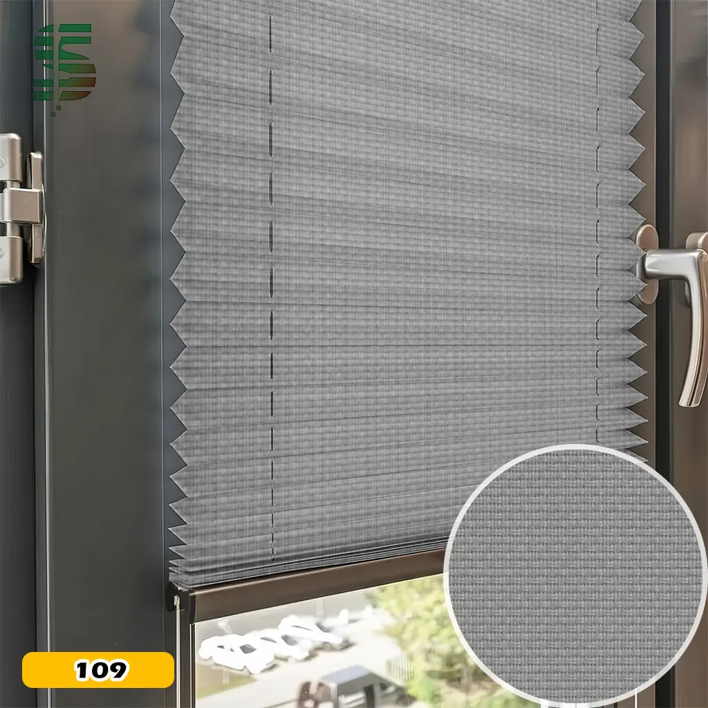 پرده پلیسه بافت دار دستی NURA در 8 رنگ