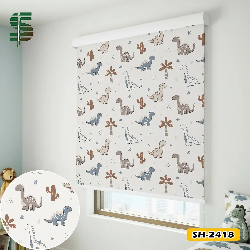 پرده شید کودک طرح دایناسور کد SH-2418