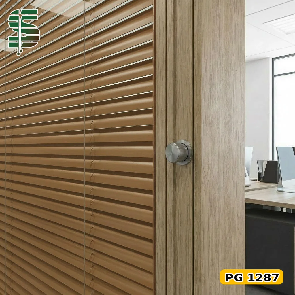 پرده کرکره ولومی داخل پارتیشن قهوه ای  کد PG1287