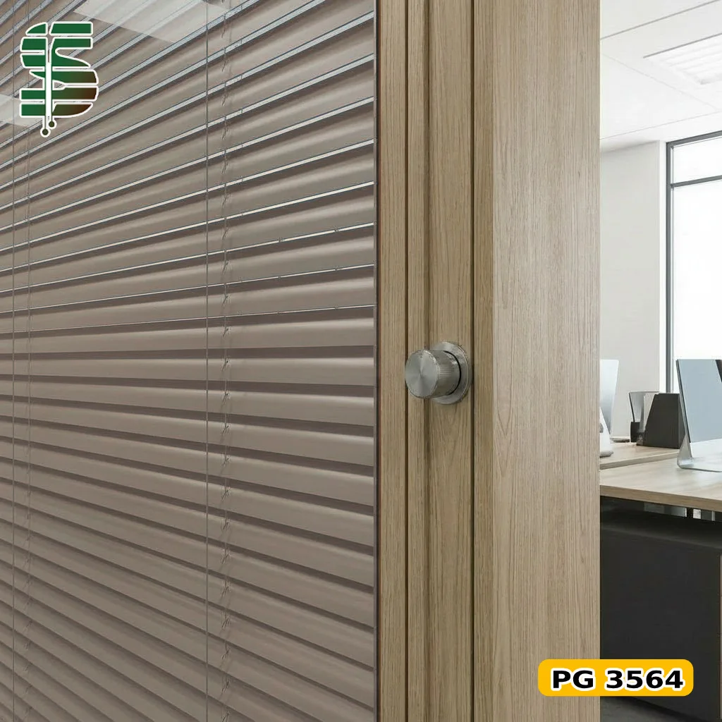 پرده کرکره ولومی داخل پارتیشن بژ کد PG3564