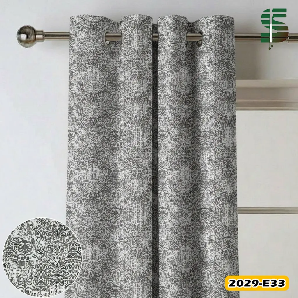 پرده پانچ طوسی کد 2029E-33