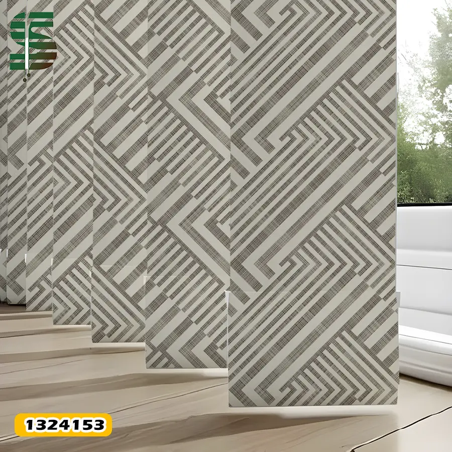 پرده لوردراپه طرح دار کد 1324153 مدل هندسی راه راه